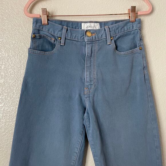 The Great Jeans Womens Size 26 Blue The Easy Roll High Rise Cropped Straight Leg - Picture 4 of 11